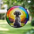 Bedlington Terrier Rainbow Bridge Stained Glass Effect Suncatcher
